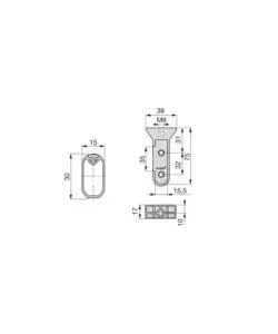 Kit 2 tubi per armadio alluminio, 75 cm